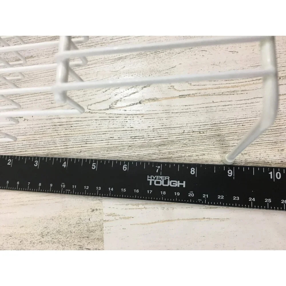 3-Tier Rack Wire Covered White Step Shelf Spice Rack